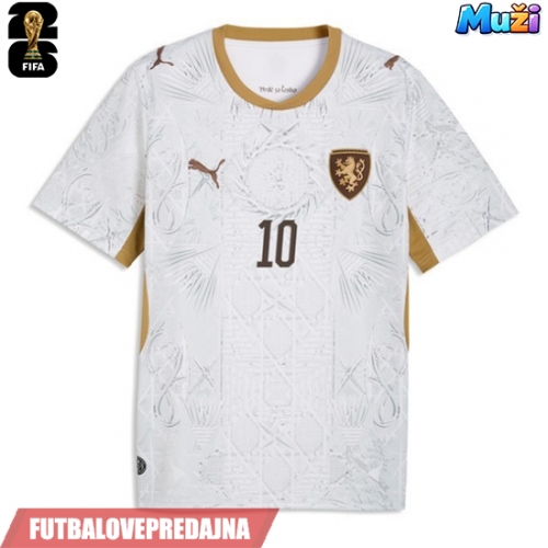 Lacne Muži Futbalové dres Česká republika Patrik Schick #10 MS 2026 Krátky Rukáv - Preč